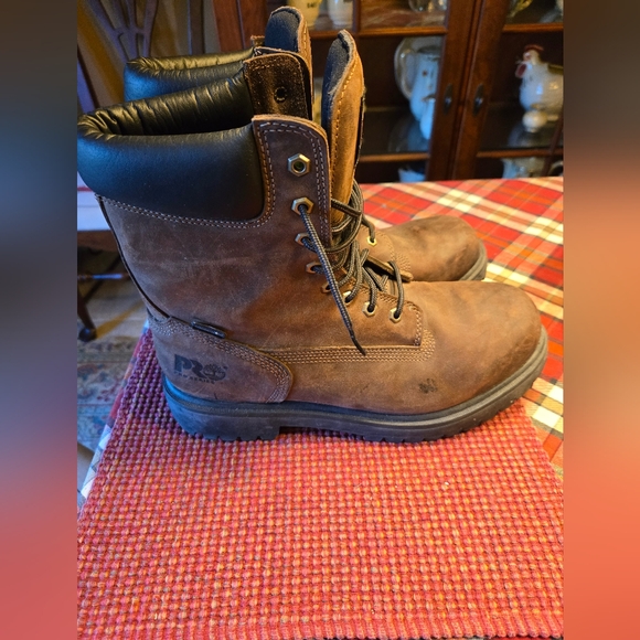 Timberland Men's 8" Soft Toe Waterproof Insulated Work Boot, Brown, 11 W. - Picture 2 of 6